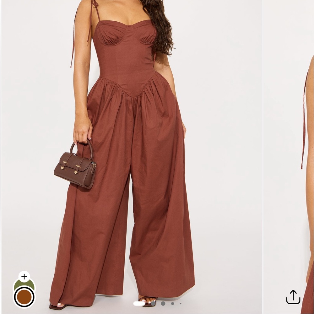Fashion Nova Chocolate Brown Jumpsuit